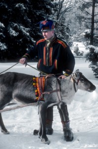 A Young Sam and his Reindeer