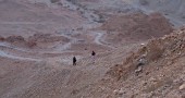The steep Snake Path winds up Masada (Melanie Radzicki McManus).