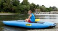 Kayaking on the Russian River is fun in an inflatable water craft. (Melanie Radzicki McManus)