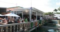 Boat docks line Stan's Idle Hour, site of the crazed Mullet Festival.