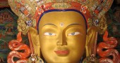 Maitreya Buddha Statue in Thikse Gompa, Ladakh, India