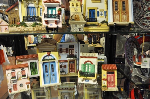 Souvenirs of Symi's multi-colored doors.