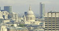 London skyline with the white dome of St. Paul's Cathedral in the middle