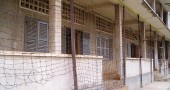 Barbwire outside the Tuol Sleng Genocide Museum in Phnom Penh