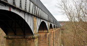 The cast iron and masonry work on the Pontcysyllte Aqueduct in Wales are more than 200 years old. (photo credit: Katherine Rodeghier c 2013)
