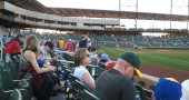 Baseball Fans Wait for the Game to Start Under a Typical Arizona Sky (Photo credit: Chris Eirschele, c 2013)
