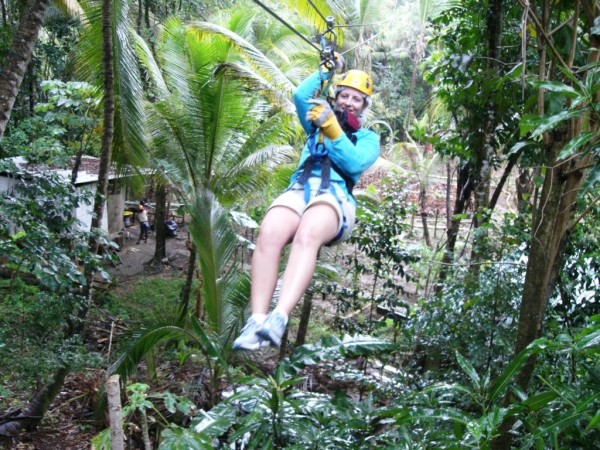 Ziplining is one of the off-site activities offered at an extra cost. 