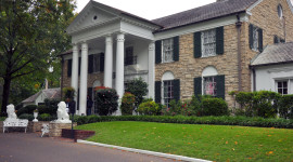 Graceland was built four years after Elvis was born. He bought it when he was 22. (photo credit: Katherine Rodeghier c 2013)