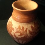 Mayan vase bought at a potter's cooperative in a Mayan village.