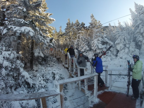 The 750-foot catwalk leads back to the gondola.