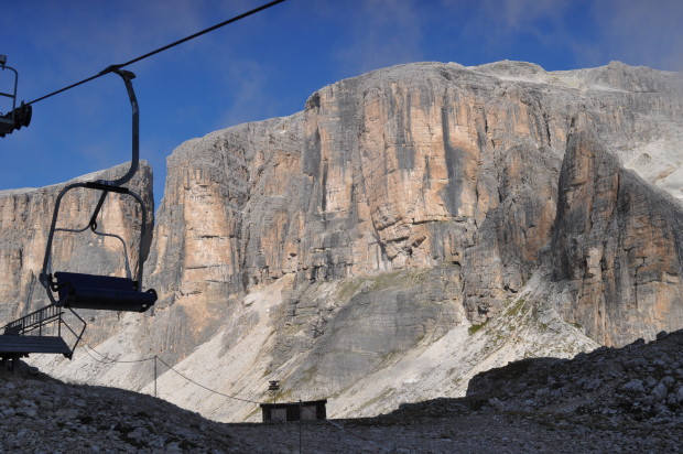 That wall of rock? We're going up that. 