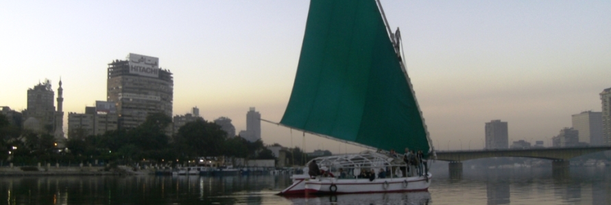 Sailing on a Felucca at Sunrise through Cairo, Egypt