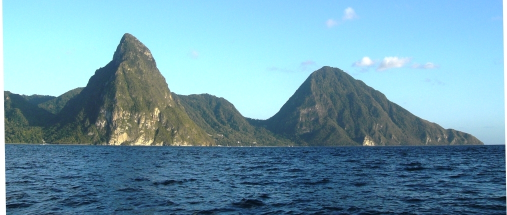 Sailing from Soufriere, St. Lucia, Under the Shadow of the Pitons