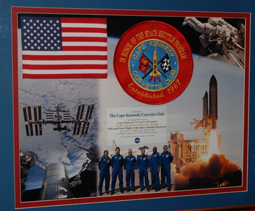 Corvette club patch flown on Space Shuttle Discovery