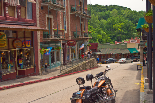 Crooked streets in downtown Eureka Springs