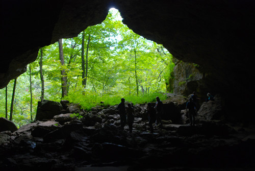 The wide mouth of Dance Hall Cave (Sandra Friend)