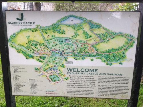 An Overview Map of the Blarney Castle Grounds