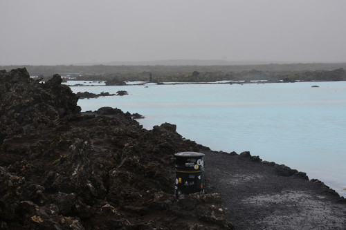One of the adjacent outflow pools from the geothermal plant.