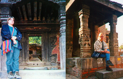Sisters at temples